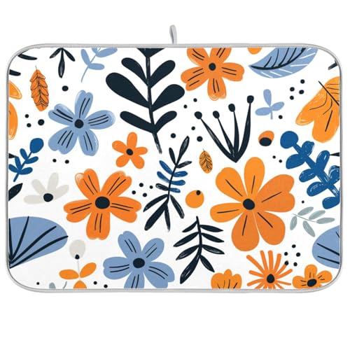 Abtropfmatte für Trockner, Küchenmatte, extra groß, 45,7 x 61 cm, Orange Abtropfmatte für Trockner, Küchenmatte, extra groß, 45,7 x 61 cm, Orange von KLL