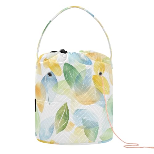 Aufbewahrungstasche für Aquarell-Kunstblätter, Gelb / Blau, tragbare Tasche, Garnaufbewahrung, Organizer für Kunstbedarf, Garntrenner, Häkeln Aufbewahrungstasche für Aquarell-Kunstblätter, Gelb / Blau, tragbare Tasche, Garnaufbewahrung, Organizer für Kunstbedarf, Garntrenner, Häkeln von KLL