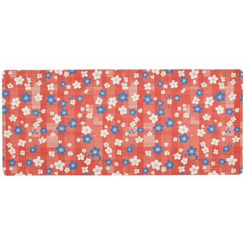 Blaue Blume, unwaschbare Tastatur und Mauspad für den Schreibtisch, waschbar, kühles Mauspad, 80 x 30 cm Blaue Blume, unwaschbare Tastatur und Mauspad für den Schreibtisch, waschbar, kühles Mauspad, 80 x 30 cm von KLL