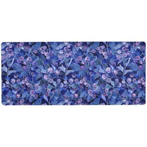 Blueberry Painting dünnes großes Mauspad für Schreibtisch für den Schreibtisch, wasserdicht, kleine Schreibtischunterlage für Tastatur und Maus, 80 x 30 cm Blueberry Painting dünnes großes Mauspad für Schreibtisch für den Schreibtisch, wasserdicht, kleine Schreibtischunterlage für Tastatur und Maus, 80 x 30 cm von KLL