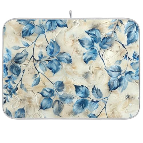Blueleaves Küchenmatte für Theke, Geschirrtrockner, Abtropfmatte, XL, Mikrofaser, 45,7 x 61 cm von KLL