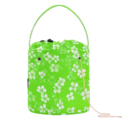 Blumen-Garnaufbewahrung, tragbar, für Reisen, Stricknadeln, Bolsas, Para, Häkeln, Grün von KLL