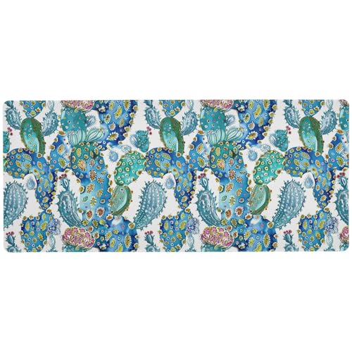 Boho Kaktus Paisley Topas praktisches Laptop-Mauspad für den Schreibtisch, wasserdicht, riesiges Mauspad, 80 x 30 cm Boho Kaktus Paisley Topas praktisches Laptop-Mauspad für den Schreibtisch, wasserdicht, riesiges Mauspad, 80 x 30 cm von KLL