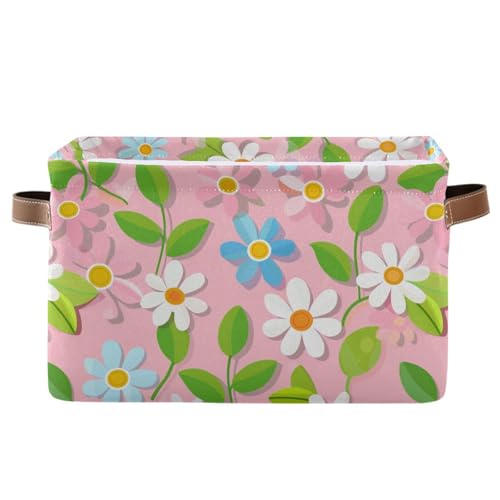 Bunte Aufbewahrungskörbe mit Blumenmuster, pfirsichgrün, faltbare und wasserdichte Körbe für Aufbewahrungsbehälter mit stabilem Griff, Leinen, Leinen, 2 Stück für Kinderspielzeug Bunte Aufbewahrungskörbe mit Blumenmuster, pfirsichgrün, faltbare und wasserdichte Körbe für Aufbewahrungsbehälter mit stabilem Griff, Leinen, Leinen, 2 Stück für Kinderspielzeug von KLL