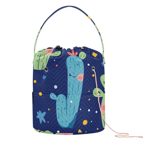 Cartoon-Häkeltasche mit niedlichem Kaktus, tragbare Tasche, Garnaufbewahrung, Organizer für Stricknadeln, Bolsas, Para, Häkeln Cartoon-Häkeltasche mit niedlichem Kaktus, tragbare Tasche, Garnaufbewahrung, Organizer für Stricknadeln, Bolsas, Para, Häkeln von KLL