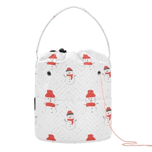 Cartoon-Reisetasche mit niedlichem Schneemann, mit Löchern, Häkelprojekt-Taschen für Nadelhalter, Zubehör, Para, Crochet en Hilo Cartoon-Reisetasche mit niedlichem Schneemann, mit Löchern, Häkelprojekt-Taschen für Nadelhalter, Zubehör, Para, Crochet en Hilo von KLL