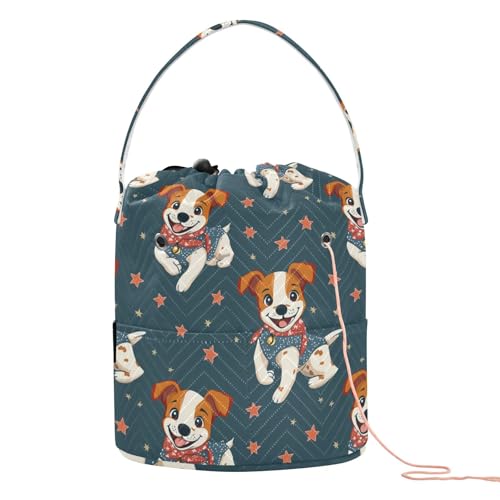 Cartoon-Tier-Hunde-Haustier-Reiseaufbewahrung mit Löchern, Garnbeutel, Häkeln für Kunstbedarf, Zubehör Cartoon-Tier-Hunde-Haustier-Reiseaufbewahrung mit Löchern, Garnbeutel, Häkeln für Kunstbedarf, Zubehör von KLL