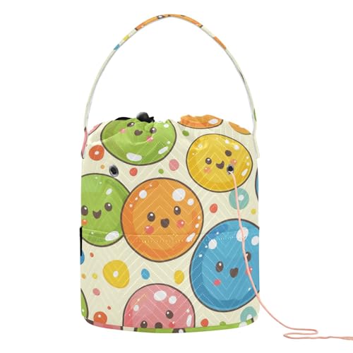 Cartoon-süße Blasen, klorful Häkeltasche, tragbare Garn-Reisetasche für Nadelhalter, Bolso Para, Häkeln Cartoon-süße Blasen, klorful Häkeltasche, tragbare Garn-Reisetasche für Nadelhalter, Bolso Para, Häkeln von KLL