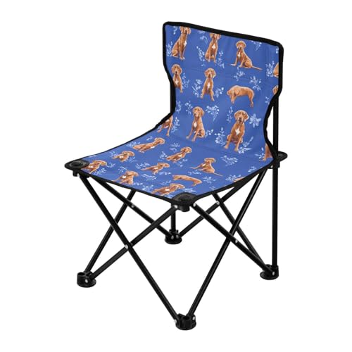 Chic Vizsla Dogs Royal Blue Tragbare Campingstühle für Erwachsene Ultraleicht Jugend Campingstuhl Inklusive Tragetasche Outdoorstühle für Rasenangeln von KLL