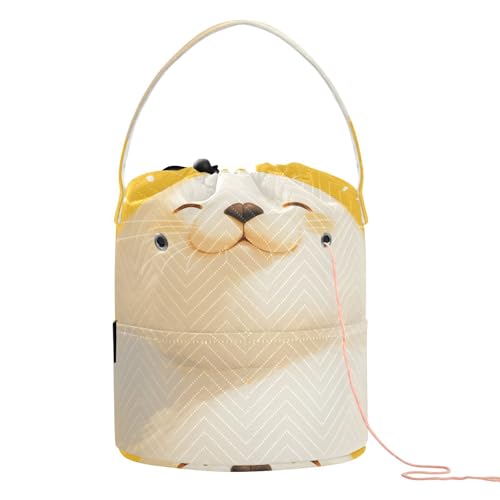 Gelbe lustige Siegelnadelaufbewahrung, tragbare Taschen zum Häkeln für Strickwerkzeug, Bolso Para Tejido Gelbe lustige Siegelnadelaufbewahrung, tragbare Taschen zum Häkeln für Strickwerkzeug, Bolso Para Tejido von KLL