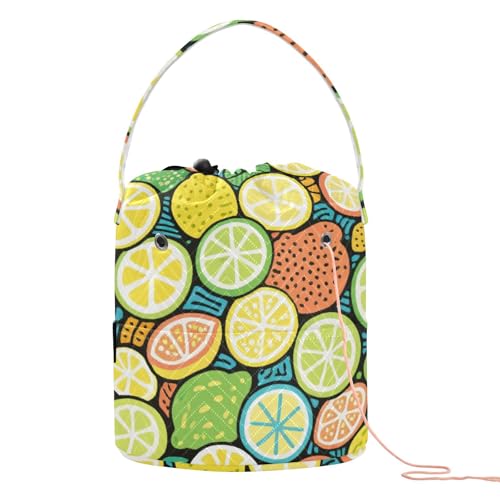 Gelblich-grüne Häkelgarn-Tasche mit Löchern, Häkel-Reisetasche für Strickwerkzeug, Gancho para tejer Gelblich-grüne Häkelgarn-Tasche mit Löchern, Häkel-Reisetasche für Strickwerkzeug, Gancho para tejer von KLL