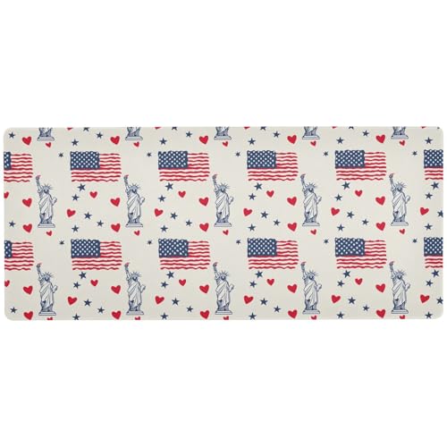 Goddess of Liberty Love 4th of Juli Independence Multifunktionale Schreibtischunterlage für Tastatur und Tier zum Schreiben, langes Gaming-Mauspad, 80 x 30 cm Goddess of Liberty Love 4th of Juli Independence Multifunktionale Schreibtischunterlage für Tastatur und Tier zum Schreiben, langes Gaming-Mauspad, 80 x 30 cm von KLL