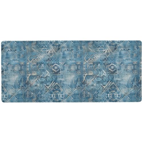 Hellblaues Tetragrammaton wasserdichtes Mauspad für den Schreibtisch für den Schreibtisch, multifunktionales großes Mauspad, 80 x 30 cm von KLL