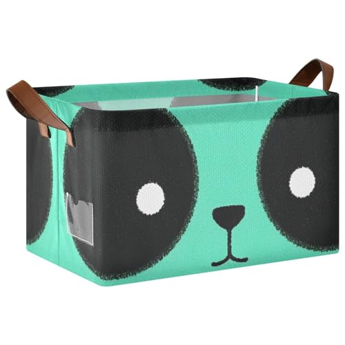 KLL Aufbewahrungsboxen mit niedlichen Cartoon-Panda-Augen, groß, mit Griffen, Stoffwürfel, Organizer für Speisekammer, Regale, Schubladen, Schreibtisch, Schrank, Klassenzimmer, Büro, 2 Stück KLL Aufbewahrungsboxen mit niedlichen Cartoon-Panda-Augen, groß, mit Griffen, Stoffwürfel, Organizer für Speisekammer, Regale, Schubladen, Schreibtisch, Schrank, Klassenzimmer, Büro, 2 Stück von KLL