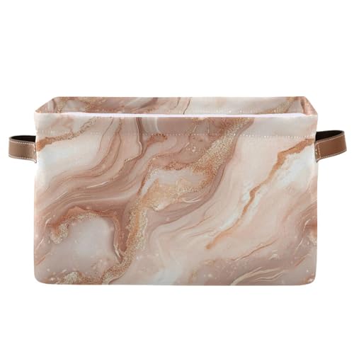 KLL Aufbewahrungskörbe in Rotgold mit unregelmäßiger Marmorstruktur, zusammenklappbare und wasserdichte Stoffkörbe mit stabilem Griff, Leinenleinen, 2er-Set für Stoffe, Handtücher KLL Aufbewahrungskörbe in Rotgold mit unregelmäßiger Marmorstruktur, zusammenklappbare und wasserdichte Stoffkörbe mit stabilem Griff, Leinenleinen, 2er-Set für Stoffe, Handtücher von KLL