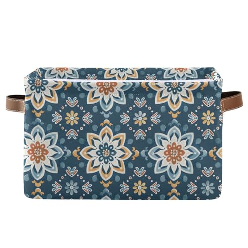 KLL Aufbewahrungskörbe mit Mandala-Muster, faltbarer und wasserdichter Kleiderkorb mit stabilem Griff, 2 Stück für Schrank, Bücherschrank KLL Aufbewahrungskörbe mit Mandala-Muster, faltbarer und wasserdichter Kleiderkorb mit stabilem Griff, 2 Stück für Schrank, Bücherschrank von KLL