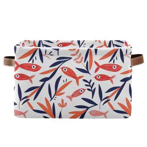 KLL Aufbewahrungskörbe mit Rosmarinfisch und Lachs, wasserdichte Körbe für Regale mit stabilem Griff, Seil, 2er-Set für Schuhe, Schuhhandtücher KLL Aufbewahrungskörbe mit Rosmarinfisch und Lachs, wasserdichte Körbe für Regale mit stabilem Griff, Seil, 2er-Set für Schuhe, Schuhhandtücher von KLL