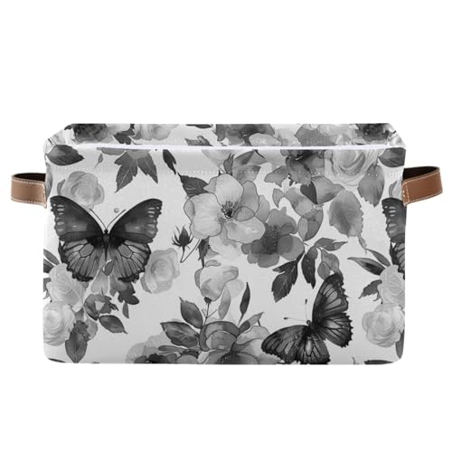 KLL Aufbewahrungskörbe mit Schmetterlings-Motiv, zusammenklappbar und wasserdicht, mit stabilem Griff, Seile, Seil, 2 Stück für Speisekammer, Speisekammer, Gadget KLL Aufbewahrungskörbe mit Schmetterlings-Motiv, zusammenklappbar und wasserdicht, mit stabilem Griff, Seile, Seil, 2 Stück für Speisekammer, Speisekammer, Gadget von KLL