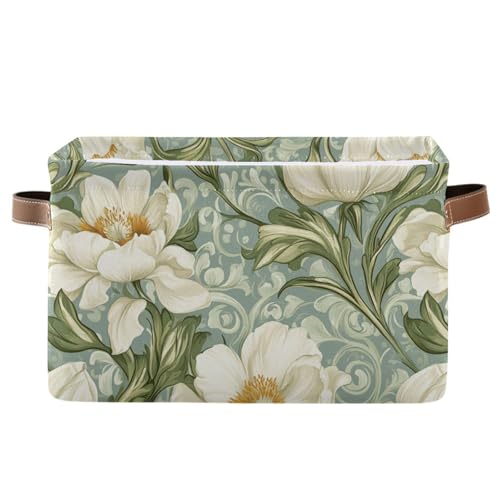 KLL Aufbewahrungskörbe mit Vintage-Blumenmuster, zusammenklappbarer und wasserdichter Aufbewahrungsbehälter mit stabilem Griff, Seil, 2er-Set für Regale, Regale, Werkzeuge KLL Aufbewahrungskörbe mit Vintage-Blumenmuster, zusammenklappbarer und wasserdichter Aufbewahrungsbehälter mit stabilem Griff, Seil, 2er-Set für Regale, Regale, Werkzeuge von KLL