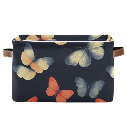 KLL Aufbewahrungskörbe mit dunkelblauem Hintergrund, mit stabilem Griff, Tasche, Seil, 2 Stück, für Speisekammer, Baby KLL Aufbewahrungskörbe mit dunkelblauem Hintergrund, mit stabilem Griff, Tasche, Seil, 2 Stück, für Speisekammer, Baby von KLL