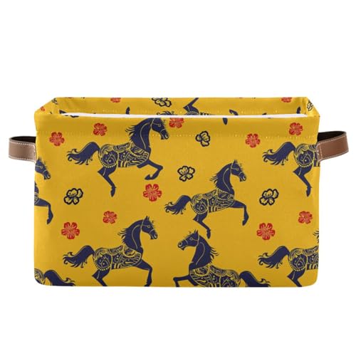 KLL Aufbewahrungskörbe mit traditionellem chinesischem Muster, faltbar, wasserdicht, Stoffwürfel, Aufbewahrungskörbe mit stabilem Griff, dekorativ, dekorativ, 2 Stück, für Schuhe KLL Aufbewahrungskörbe mit traditionellem chinesischem Muster, faltbar, wasserdicht, Stoffwürfel, Aufbewahrungskörbe mit stabilem Griff, dekorativ, dekorativ, 2 Stück, für Schuhe von KLL