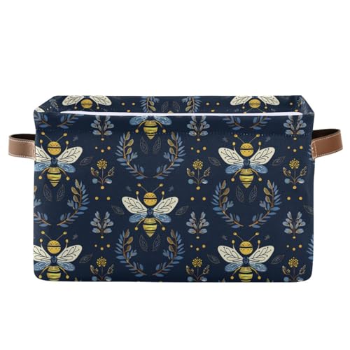KLL Aufbewahrungskörbe mit verspielten Bienen, faltbar, wasserdicht, mit stabilem Griff, groß, 2 Stück, für Zimmer, Baby KLL Aufbewahrungskörbe mit verspielten Bienen, faltbar, wasserdicht, mit stabilem Griff, groß, 2 Stück, für Zimmer, Baby von KLL