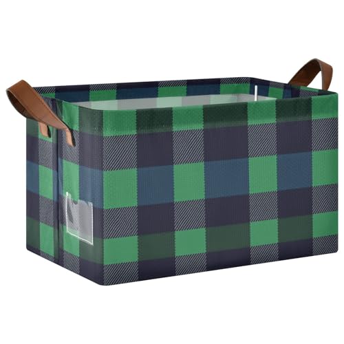 KLL Buffalo Karomuster mit Griffen, stabiler Schrank-Organizer für Spielzeug, Bücher, Handtücher und Kleidung, 2 Stück KLL Buffalo Karomuster mit Griffen, stabiler Schrank-Organizer für Spielzeug, Bücher, Handtücher und Kleidung, 2 Stück von KLL