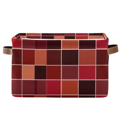 KLL Buffalo Plaid Check Burgunderrot Aufbewahrungskörbe, faltbare und wasserdichte Stoffkörbe mit stabiler Grifftasche, Utility Utility Set mit 2 Stück für Stoff Stoff Kleidung KLL Buffalo Plaid Check Burgunderrot Aufbewahrungskörbe, faltbare und wasserdichte Stoffkörbe mit stabiler Grifftasche, Utility Utility Set mit 2 Stück für Stoff Stoff Kleidung von KLL
