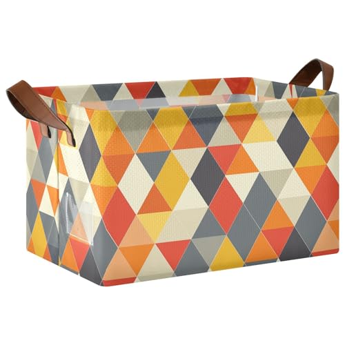 KLL Bunte dekorative Körbe mit Griffen, faltbare Würfel für die Organisation von Schrank, Regal, Kinderzimmer, Spielzeug, 2 Stück von KLL