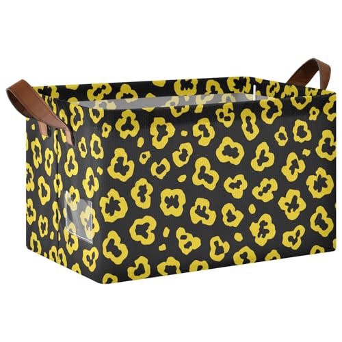 KLL Dekorative Körbe mit Leopardenmuster, für Würfelaufbewahrung mit Griffen, Stoffwürfel, Organizer für Kleidung, Spielzeug, Kinderzimmer, 2 Stück KLL Dekorative Körbe mit Leopardenmuster, für Würfelaufbewahrung mit Griffen, Stoffwürfel, Organizer für Kleidung, Spielzeug, Kinderzimmer, 2 Stück von KLL