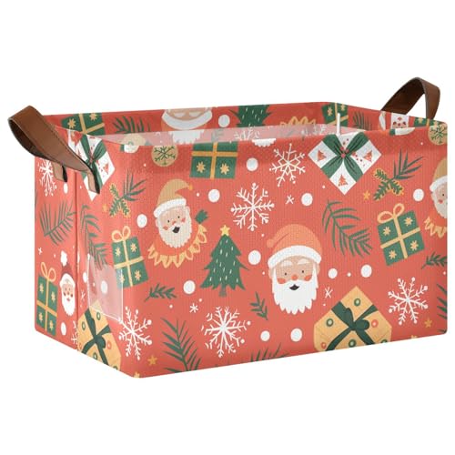 KLL Dekorative Körbe mit Weihnachtsmotiven, mit Griffen, Schrank-Organizer für Spielzeug, Bücher, Handtücher und Kleidung, 2 Stück KLL Dekorative Körbe mit Weihnachtsmotiven, mit Griffen, Schrank-Organizer für Spielzeug, Bücher, Handtücher und Kleidung, 2 Stück von KLL