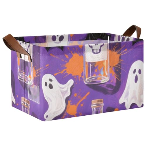 KLL Dekorative Regalkörbe für Halloween, dekorativ, groß, mit Griffen, faltbar, Schrank-Organizer für Regale für Schrank, Regal, Kommode, 2 Stück KLL Dekorative Regalkörbe für Halloween, dekorativ, groß, mit Griffen, faltbar, Schrank-Organizer für Regale für Schrank, Regal, Kommode, 2 Stück von KLL