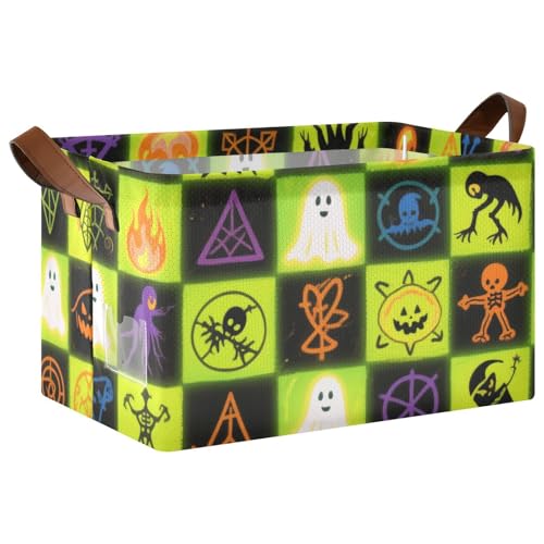 KLL Dekorative Regalkörbe für Halloween, mit Griffen, groß, dekorativer Organizer für Schlafzimmer, Wohnzimmer, Badezimmer, Regale, 2 Stück KLL Dekorative Regalkörbe für Halloween, mit Griffen, groß, dekorativer Organizer für Schlafzimmer, Wohnzimmer, Badezimmer, Regale, 2 Stück von KLL