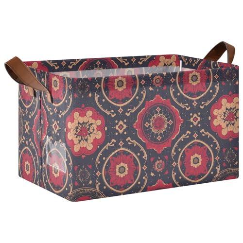 KLL Dekorative Regalkörbe im Vintage-Stil, mit Griffen, faltbar, Schrank-Organizer für Regale für Kleider-Organizer und Aufbewahrung, 2 Stück KLL Dekorative Regalkörbe im Vintage-Stil, mit Griffen, faltbar, Schrank-Organizer für Regale für Kleider-Organizer und Aufbewahrung, 2 Stück von KLL