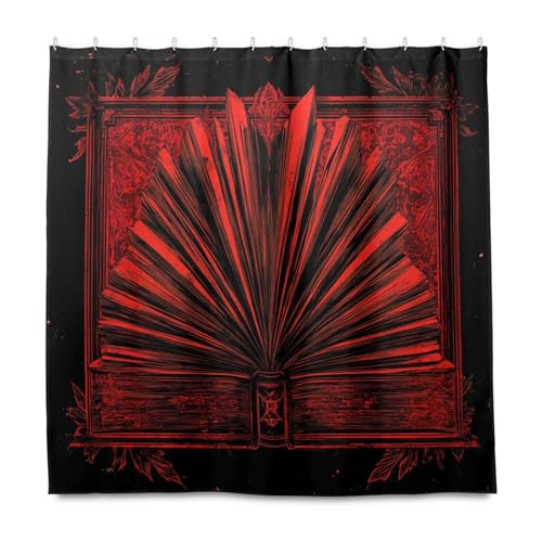 KLL Dekorativer Vorhang im Gothic-Stil, Vintage-Stil, wasserdicht, mit Haken, Polyester-Stoff, waschbar, Standard-Duschvorhang, Auskleidung für Badezimmer, Herbstdekoration, Halloween-Dekoration, 183 KLL Dekorativer Vorhang im Gothic-Stil, Vintage-Stil, wasserdicht, mit Haken, Polyester-Stoff, waschbar, Standard-Duschvorhang, Auskleidung für Badezimmer, Herbstdekoration, Halloween-Dekoration, 183 von KLL