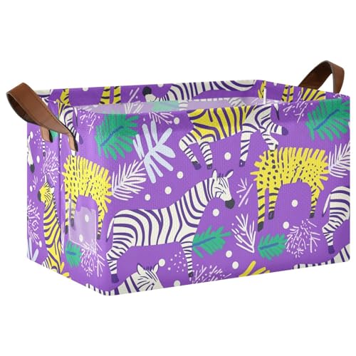 KLL Einfache Karnevalsfarbe, violette Tier-Aufbewahrungsboxen, Körbe, faltbar, Organizer mit Griffen, Mehrzweck-Organizer für Schrank, Stoff, Spielzeug, Geschenk, 2 Stück KLL Einfache Karnevalsfarbe, violette Tier-Aufbewahrungsboxen, Körbe, faltbar, Organizer mit Griffen, Mehrzweck-Organizer für Schrank, Stoff, Spielzeug, Geschenk, 2 Stück von KLL
