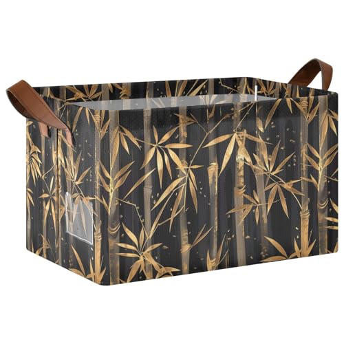 KLL Golden Cube Aufbewahrungskörbe, Stoff-Aufbewahrungskörbe mit Griffen, großer Schrank-Organizer für Organisation, Regal, Kleidung, Zuhause, Büro, 2 Stück KLL Golden Cube Aufbewahrungskörbe, Stoff-Aufbewahrungskörbe mit Griffen, großer Schrank-Organizer für Organisation, Regal, Kleidung, Zuhause, Büro, 2 Stück von KLL