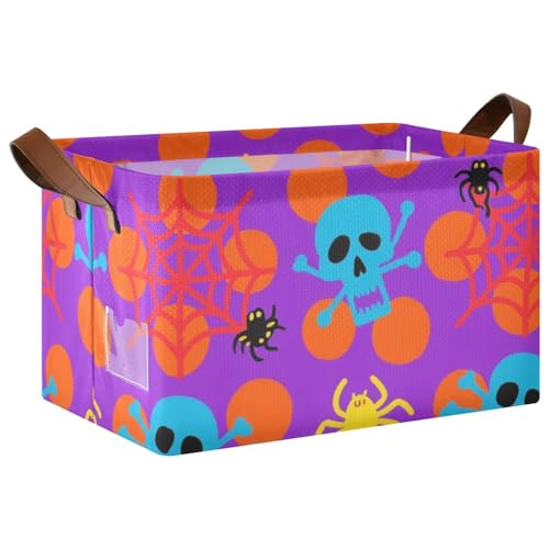 KLL Große Aufbewahrungsboxen für Halloween, mit Griffen, Würfelbehälter für Regale, Schrank, Kinderzimmer, Spielzeug, 2 Stück KLL Große Aufbewahrungsboxen für Halloween, mit Griffen, Würfelbehälter für Regale, Schrank, Kinderzimmer, Spielzeug, 2 Stück von KLL