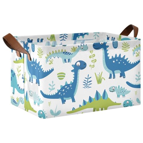 KLL Große Aufbewahrungsboxen mit Cartoon-Dinosaurier-Motiv, Würfel, mit Griffen, Würfel, Organizer für Kleidung, Organizer und Aufbewahrung, 2 Stück KLL Große Aufbewahrungsboxen mit Cartoon-Dinosaurier-Motiv, Würfel, mit Griffen, Würfel, Organizer für Kleidung, Organizer und Aufbewahrung, 2 Stück von KLL