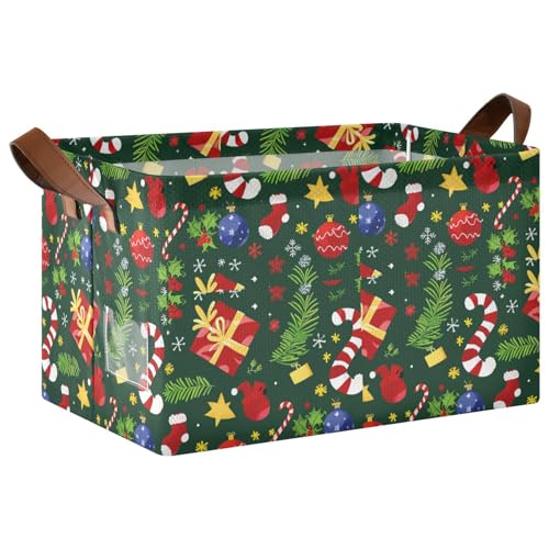 KLL Große Aufbewahrungsboxen mit Griffen, Würfelorganizer für Regale, Schrank, Kinderzimmer, Spielzeug, Weihnachtsdekoration, Grün, 2 Stück KLL Große Aufbewahrungsboxen mit Griffen, Würfelorganizer für Regale, Schrank, Kinderzimmer, Spielzeug, Weihnachtsdekoration, Grün, 2 Stück von KLL