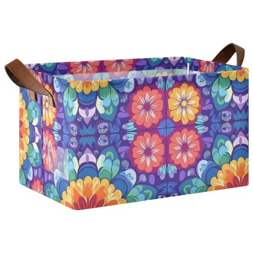 KLL Große Aufbewahrungsboxen mit buntem Mandala-Muster, Körbe, Würfel, Bühneneimer mit Griffen, Würfelbehälter für Schrank, Stoff, Spielzeug, Geschenk, 2 Stück KLL Große Aufbewahrungsboxen mit buntem Mandala-Muster, Körbe, Würfel, Bühneneimer mit Griffen, Würfelbehälter für Schrank, Stoff, Spielzeug, Geschenk, 2 Stück von KLL