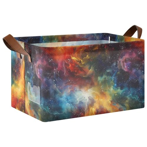 KLL Große Aufbewahrungskörbe mit Griffen, Regenbogenfarben, Nebel, Organizer für Organisation, Regal, Kleidung, Zuhause, Büro, 2 Stück KLL Große Aufbewahrungskörbe mit Griffen, Regenbogenfarben, Nebel, Organizer für Organisation, Regal, Kleidung, Zuhause, Büro, 2 Stück von KLL