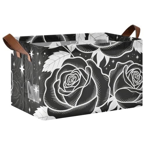 KLL Große Stoff-Aufbewahrungskörbe im Gothic-Stil, mit Griffen, Würfel-Organizer für Schrank, Organizer, Regal, Schrank, Bücherregal, 2 Stück KLL Große Stoff-Aufbewahrungskörbe im Gothic-Stil, mit Griffen, Würfel-Organizer für Schrank, Organizer, Regal, Schrank, Bücherregal, 2 Stück von KLL