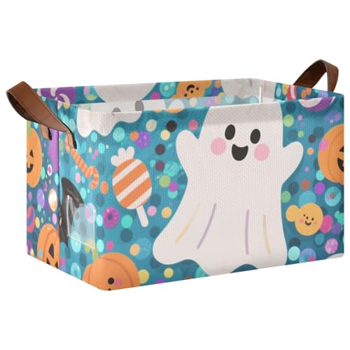 KLL Halloween Pailletten-Kürbiskörbe, Stoff-Aufbewahrungsbehälter mit Griffen, stabiler Schrank-Organizer für Spielzeug, Bücher, Handtücher und Kleidung, 2 Stück KLL Halloween Pailletten-Kürbiskörbe, Stoff-Aufbewahrungsbehälter mit Griffen, stabiler Schrank-Organizer für Spielzeug, Bücher, Handtücher und Kleidung, 2 Stück von KLL