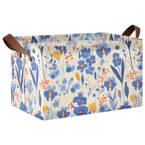 KLL Moderne skandinavische Aufbewahrungskörbe mit Griffen, Würfelbehälter für Schrank, Stoff, Spielzeug, Geschenk, 2 Stück von KLL