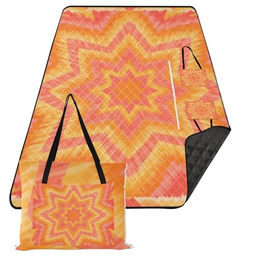KLL Picknickmatte mit Mandala-Blumenmuster, wasserdicht, für Camping, Party, Camping, Camping, verstaubar, für 8 bis 10 Erwachsene, Picknickartikel, Teppich für Picknicks, Orange / Gelb KLL Picknickmatte mit Mandala-Blumenmuster, wasserdicht, für Camping, Party, Camping, Camping, verstaubar, für 8 bis 10 Erwachsene, Picknickartikel, Teppich für Picknicks, Orange / Gelb von KLL