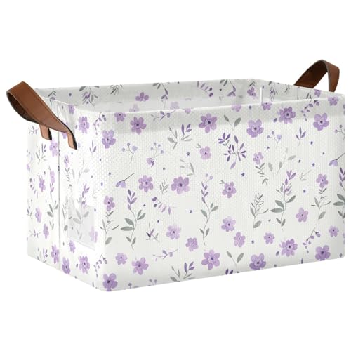 KLL Purple Crush Faltbare Aufbewahrungskörbe, würfelförmige Aufbewahrungskörbe mit Griffen, stabiler Schrank-Organizer für Schrank, Regal, Kommode, 2 Stück KLL Purple Crush Faltbare Aufbewahrungskörbe, würfelförmige Aufbewahrungskörbe mit Griffen, stabiler Schrank-Organizer für Schrank, Regal, Kommode, 2 Stück von KLL