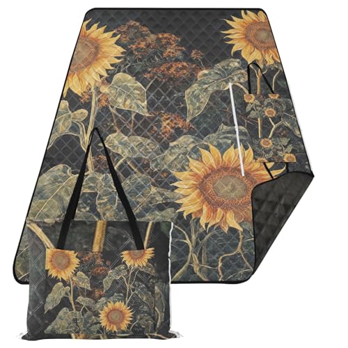 KLL Retro Sonnenblumen Wasserdicht Picknick Essentials XXL Camping Party Garten Matte für Familie Picknick Artikel Manta de Picknick undurchlässig KLL Retro Sonnenblumen Wasserdicht Picknick Essentials XXL Camping Party Garten Matte für Familie Picknick Artikel Manta de Picknick undurchlässig von KLL