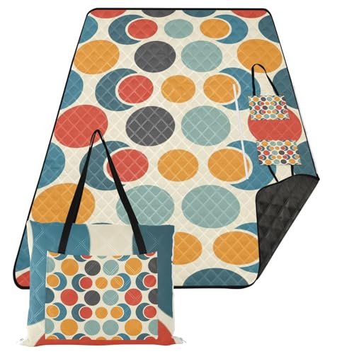 KLL Retro bunte Kreise wasserdicht Strand Essentials sandabweisend Park Rasen Decke für Frauen 30er Jahre Picknickartikel Tapete Para Playa KLL Retro bunte Kreise wasserdicht Strand Essentials sandabweisend Park Rasen Decke für Frauen 30er Jahre Picknickartikel Tapete Para Playa von KLL