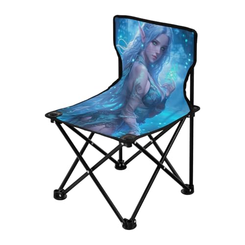 KLL Schöne Elfenfrau Fantasy Art Stil Klappstühle Indoor Ultraleichter Tragbarer Klappstuhl mit Tragetasche Outdoor Stühle für Konzert Draußen KLL Schöne Elfenfrau Fantasy Art Stil Klappstühle Indoor Ultraleichter Tragbarer Klappstuhl mit Tragetasche Outdoor Stühle für Konzert Draußen von KLL